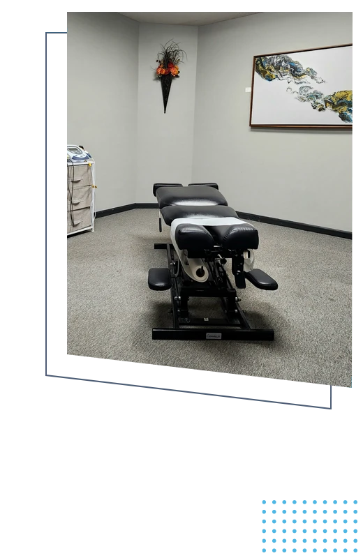 An adjustment table at Chiropractic Healthcare Plus, PC