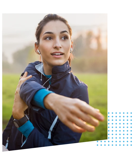 Active Woman Stretching