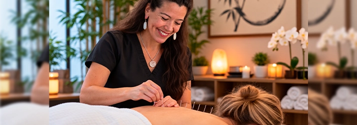 Acupuncture treatment at Chiropractic Healthcare Plus in Liberty, Missouri.